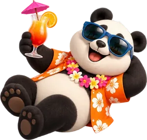 Poolside panda